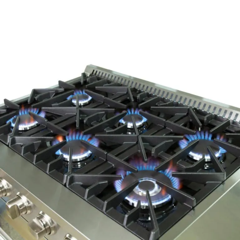 FORNO Gas Range Stainless 36" Electric Gas - FFSGS6244-36