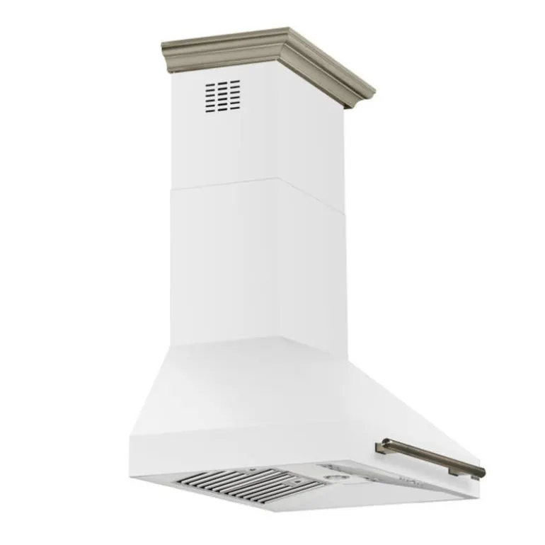 FORNO 30-inch Wall-Mounted Range Hood Wall Mount White 30" , 600 CFM - FRHWM5095-30
