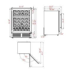 FORNO 24-Inch Wine Cooler Stainless 24