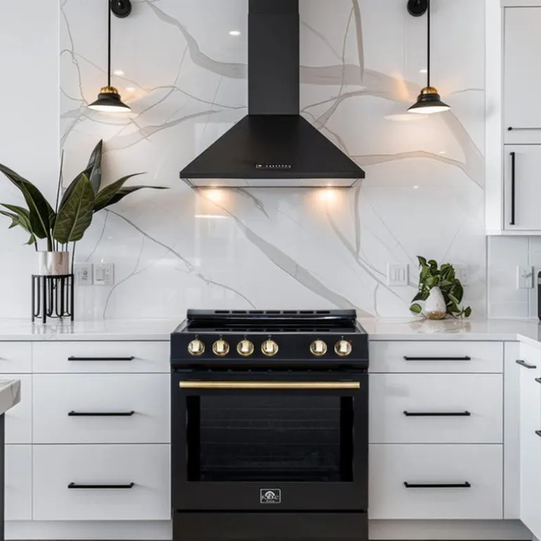 FORNO Range Black 30" Electric Induction - FFSIN0982-30