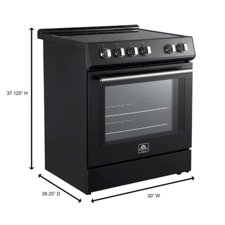 FORNO Range Black 30" Electric Induction - FFSIN0982-30