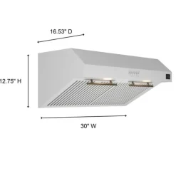 FORNO Range Hood Standard White 30" , 400 CFM - FRHUC5255-30