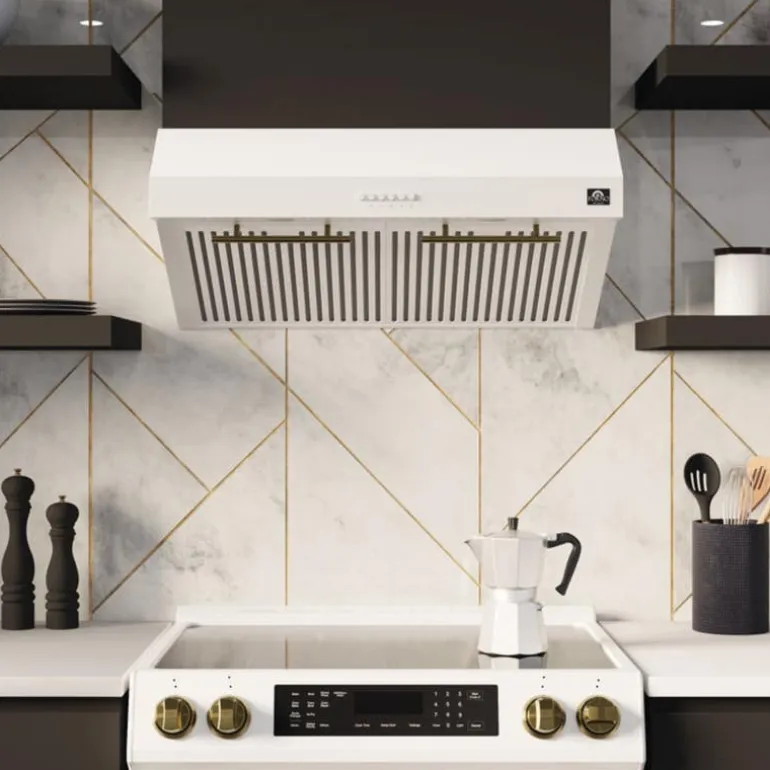 FORNO Range Hood Standard White 30" , 400 CFM - FRHUC5255-30