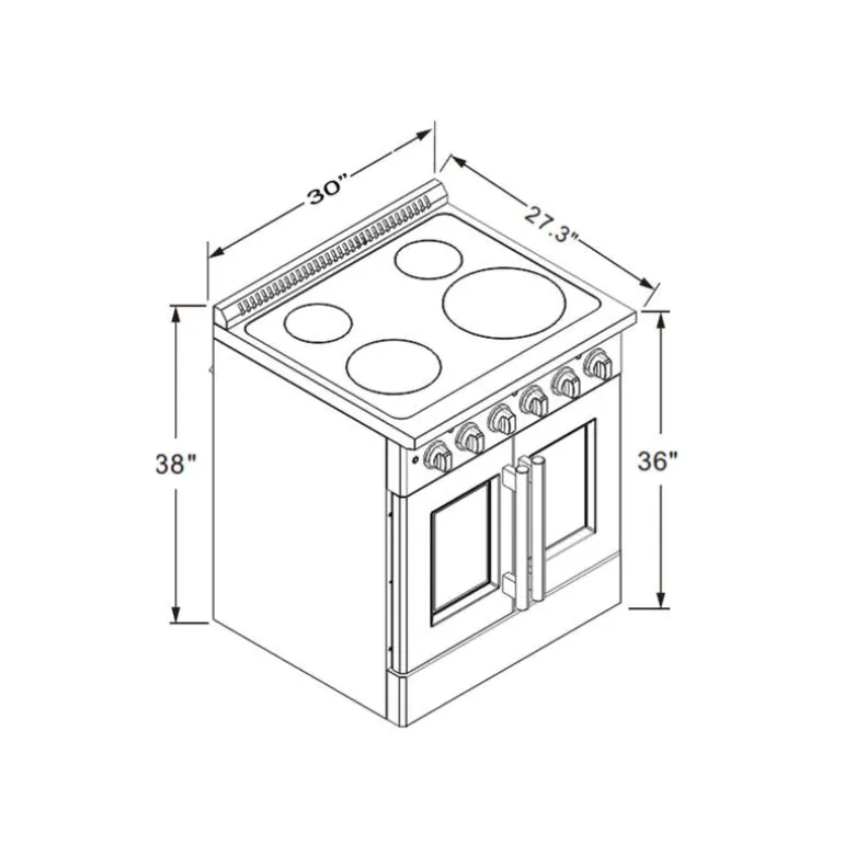 FORNO Range Stainless 30" Electric Glass-Ceramic - FFSEL6917-30