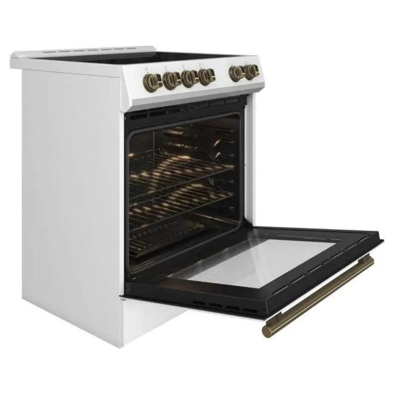 FORNO Range White 30" Electric Glass-Ceramic - FFSEL6022-30