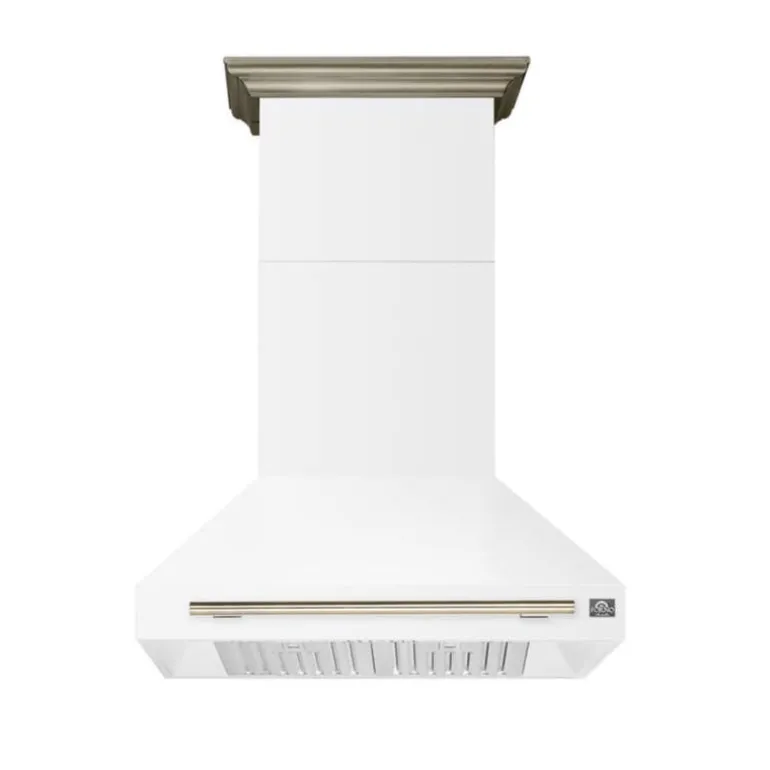 FORNO Wall-Mounted Range Hood 36" Wall Mount White 35.4" - FRHWM5095-36