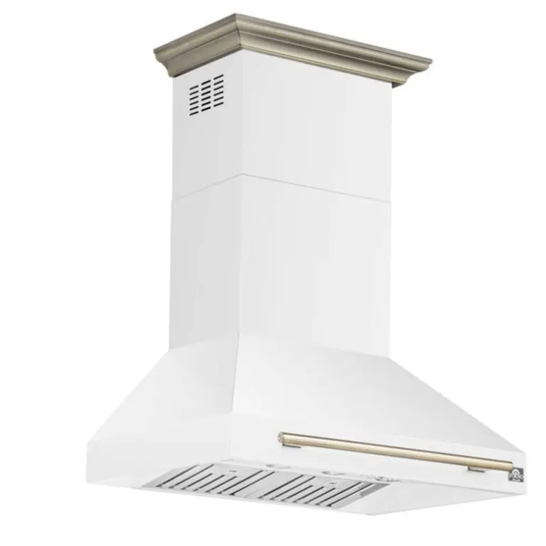 FORNO Wall-Mounted Range Hood 36" Wall Mount White 35.4" - FRHWM5095-36