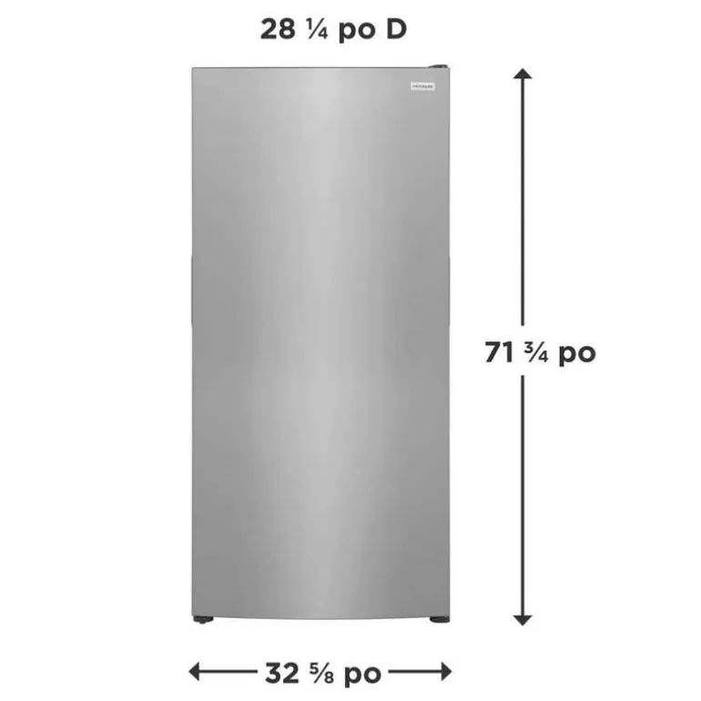 FRIGIDAIRE 20 Cu Ft 33 In Freezer Stainless, Vertical, 33" - FFUE2022AF