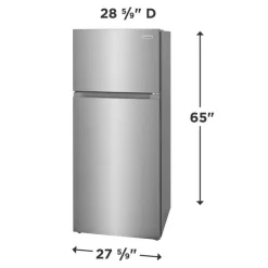 FRIGIDAIRE 16 Cu Ft 28 In Refrigerator Stainless Top Freezer - FRTE1622AS