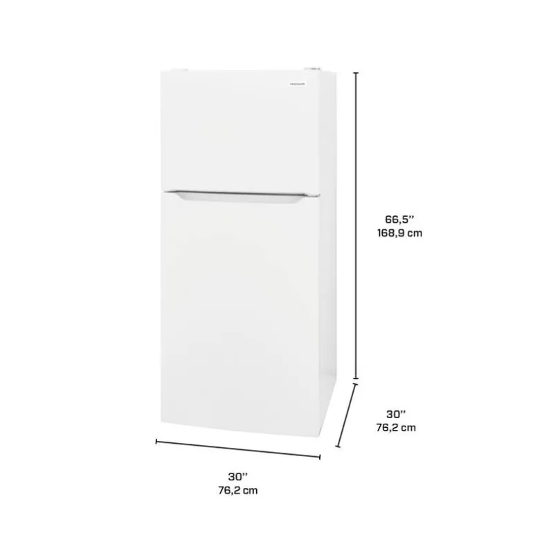 FRIGIDAIRE 18 Cu ft 30 In Refrigerator White Top Freezer - FFHT1814YW
