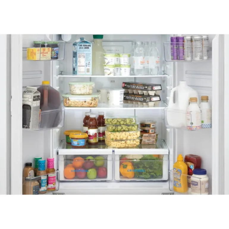 FRIGIDAIRE 18 Cu ft 32 In Refrigerator White Bottom Freezer, French door - FRFG1723AW