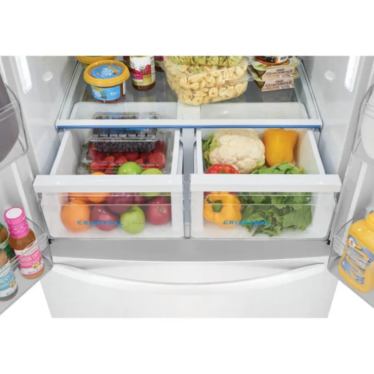 FRIGIDAIRE 18 Cu ft 32 In Refrigerator White Bottom Freezer, French door - FRFG1723AW