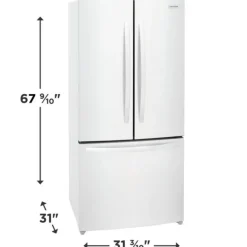 FRIGIDAIRE 18 Cu ft 32 In Refrigerator White Bottom Freezer, French door - FRFG1723AW