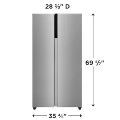 FRIGIDAIRE 21,4 Cu ft 36 In Refrigerator Stainless Side by side - FRSG2115AV