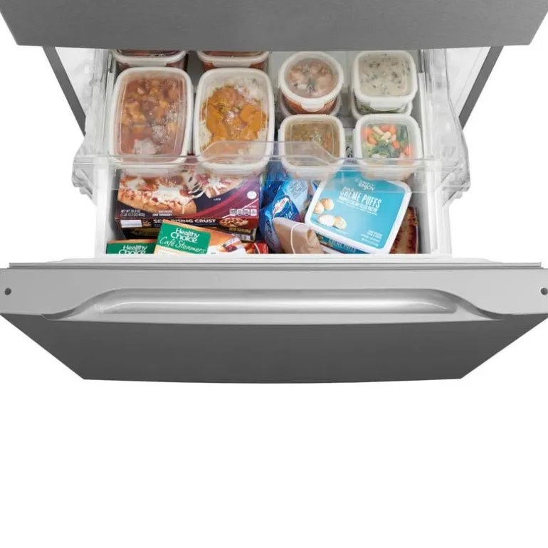 FRIGIDAIRE 19 Cu ft 30 In Refrigerator Stainless Bottom Freezer - FRBE1925AF