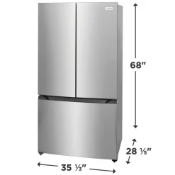 FRIGIDAIRE 20 Cu ft 36 In Refrigerator Stainless Bottom Freezer, French door - FRFG2011AV