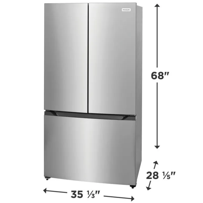 FRIGIDAIRE 20 Cu ft 36 In Refrigerator Stainless Bottom Freezer, French door - FRFG2011AV
