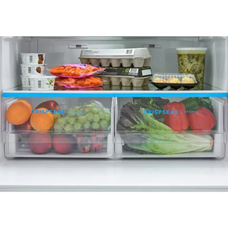 FRIGIDAIRE 20 Cu ft 33 In Refrigerator Stainless Bottom Freezer, French door - FRFG2033AV