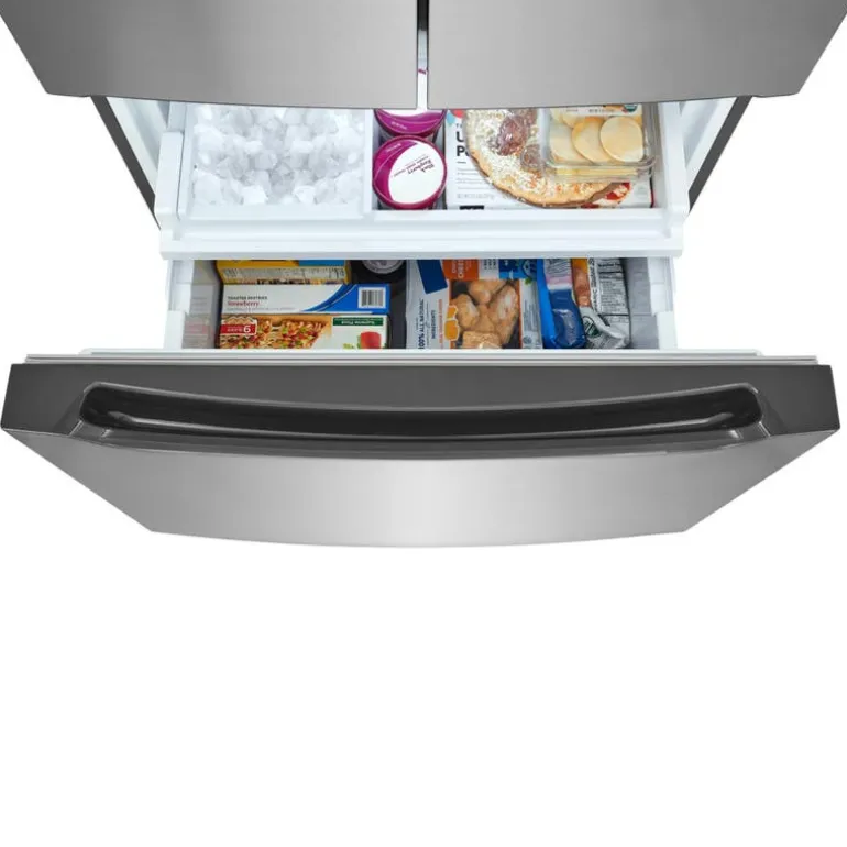 FRIGIDAIRE 20 Cu ft 33 In Refrigerator Stainless Bottom Freezer, French door - FRFG2033AV