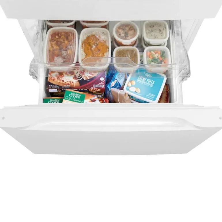 FRIGIDAIRE 19 Cu ft 30 In Refrigerator White Bottom Freezer - FRBE1925AW