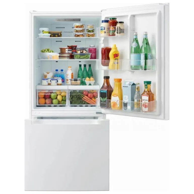 FRIGIDAIRE 19 Cu ft 30 In Refrigerator White Bottom Freezer - FRBE1925AW