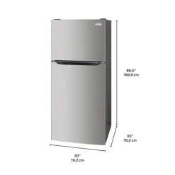 FRIGIDAIRE 18 Cu ft 30 In Refrigerator Stainless Top Freezer - FRTE1835AS