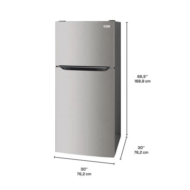 FRIGIDAIRE 18 Cu ft 30 In Refrigerator Stainless Top Freezer - FRTE1835AS