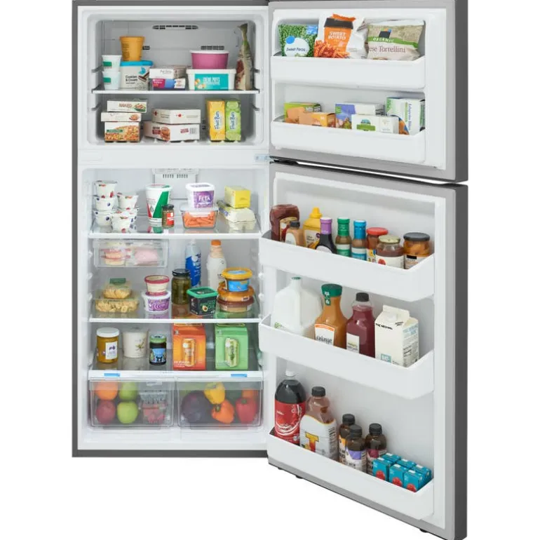 FRIGIDAIRE 18 Cu ft 30 In Refrigerator Stainless Top Freezer - FRTE1835AS