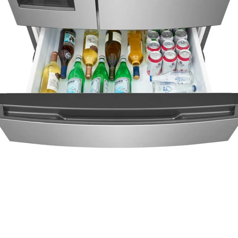 FRIGIDAIRE 26,3 Cu Ft 36 In Refrigerator Stainless Bottom Freezer, French door - FRMS2733AV