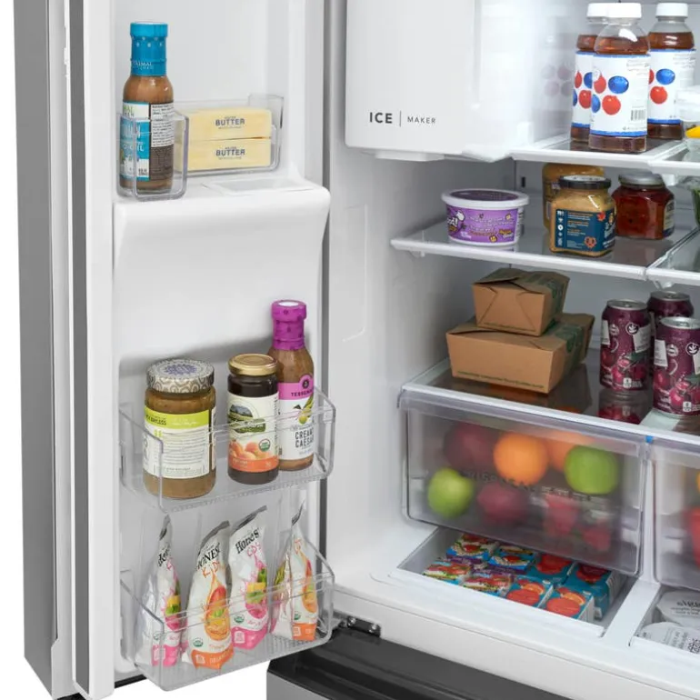 FRIGIDAIRE 26,3 Cu Ft 36 In Refrigerator Stainless Bottom Freezer, French door - FRMS2733AV