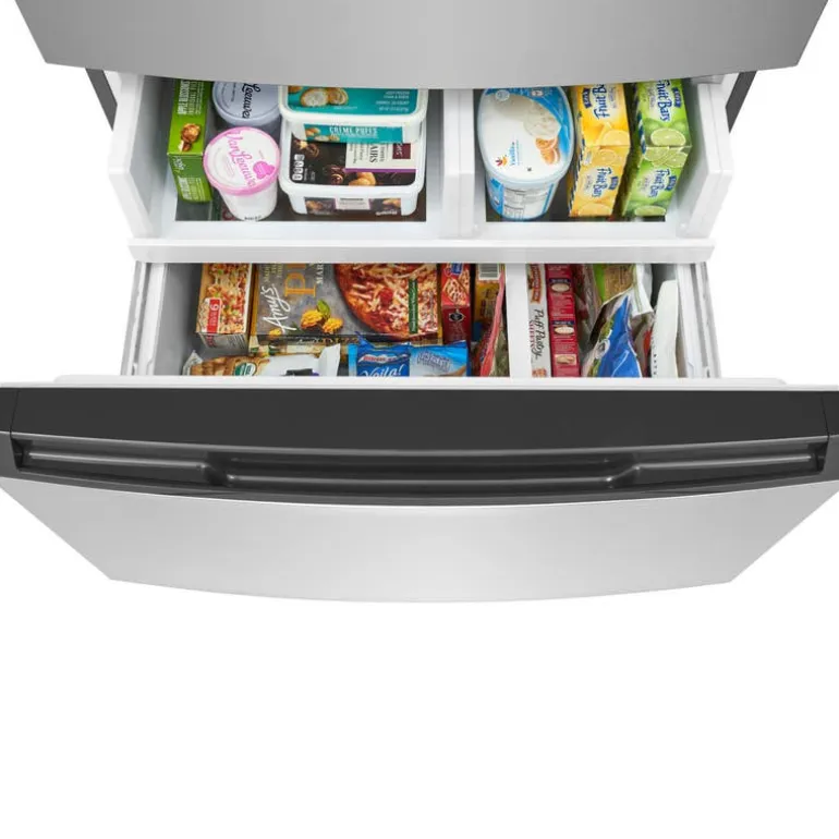 FRIGIDAIRE 26,3 Cu Ft 36 In Refrigerator Stainless Bottom Freezer, French door - FRMS2733AV