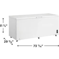 Frigidaire 20 Cu. Ft Freezer White, Honrizontal, 74" - FFCL2042AW