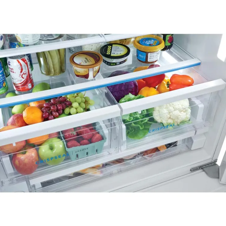 FRIGIDAIRE 36 In 27,8 Cu Ft Refrigerator White Bottom Freezer, French door - FRFS2823AW