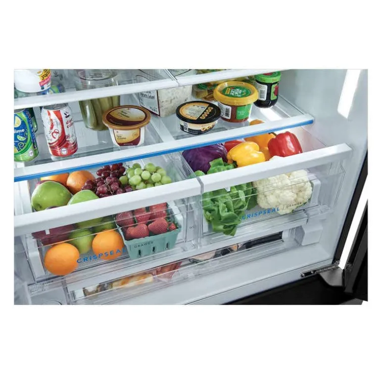 FRIGIDAIRE 36 In 27,8 Cu Ft Refrigerator Black Stainless Bottom Freezer, French door - FRFS2823AD