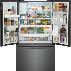 FRIGIDAIRE 36 In 27,8 Cu Ft Refrigerator Black Stainless Bottom Freezer, French door - FRFS2823AD
