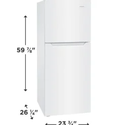 FRIGIDAIRE 24 in 10,1 ft cu refrigerator White Top Freezer - FFET1022UW