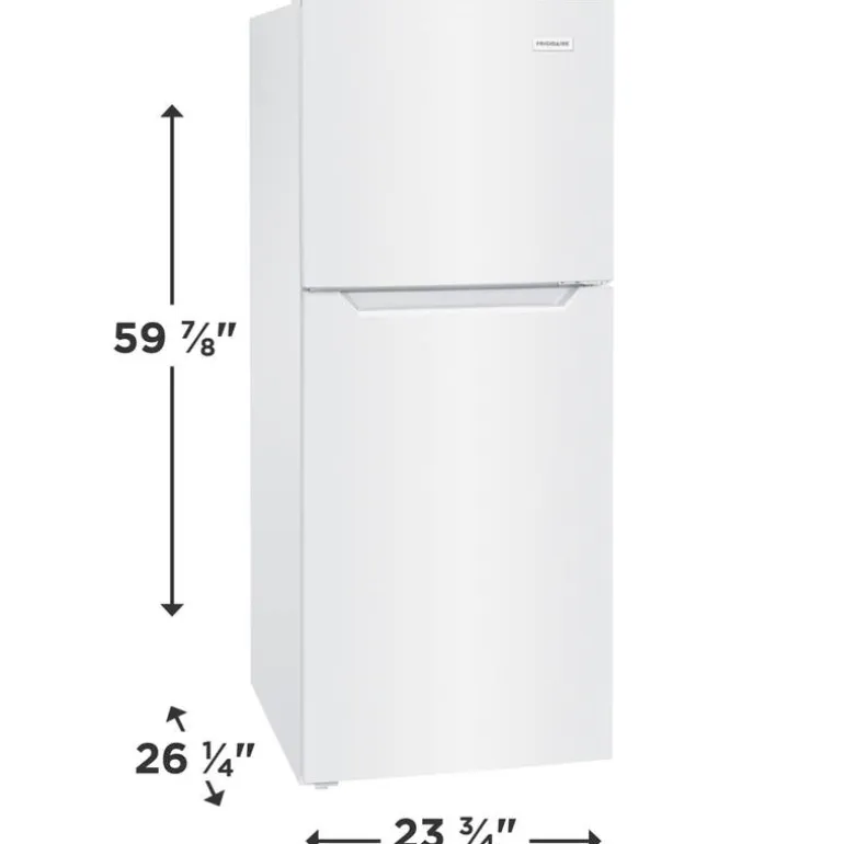 FRIGIDAIRE 24 in 10,1 ft cu refrigerator White Top Freezer - FFET1022UW