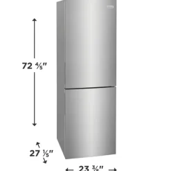 FRIGIDAIRE 24 in 11,5 ft cu refrigerator Stainless Bottom Freezer - FRBG1224AV