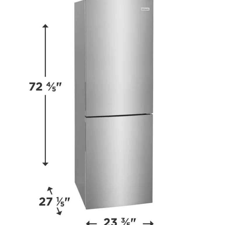 FRIGIDAIRE 24 in 11,5 ft cu refrigerator Stainless Bottom Freezer - FRBG1224AV