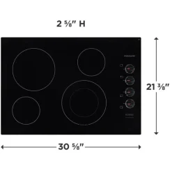 FRIGIDAIRE Cooktop Glass-Ceramic Black 30