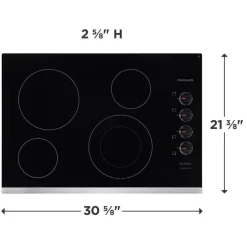 FRIGIDAIRE Cooktop Glass-Ceramic Stainless 30" Electric   Stainless - FFEC3025US
