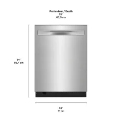 FRIGIDAIRE Dishwasher Built-In Stainless 24