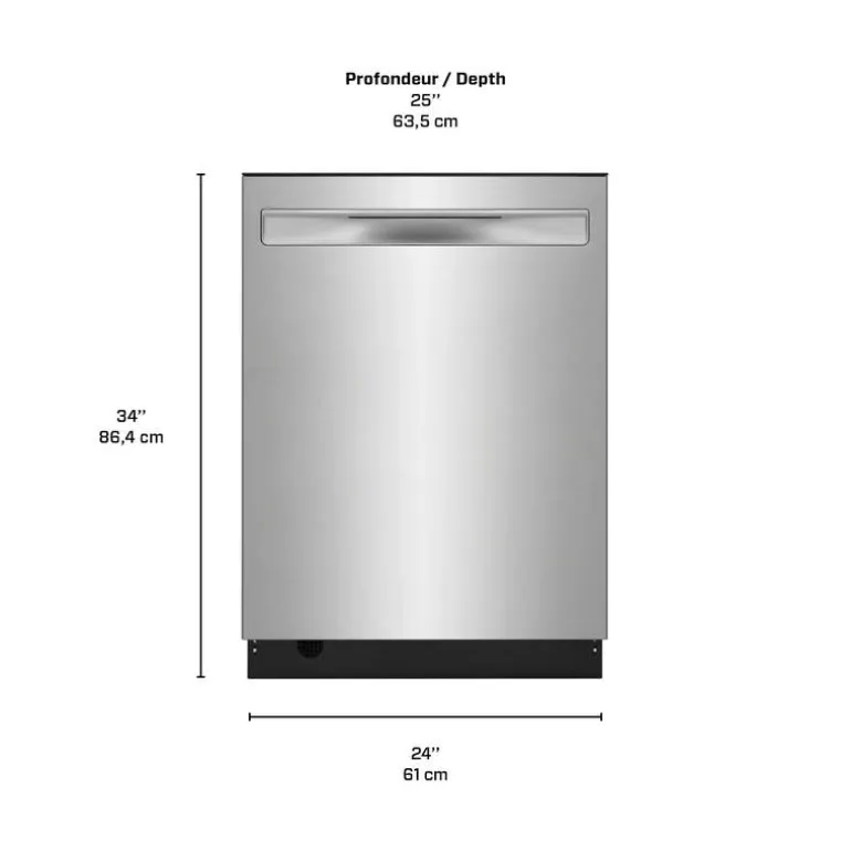 FRIGIDAIRE Dishwasher Built-In Stainless 24" 51dB - FDSP4401AS