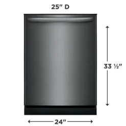 FRIGIDAIRE Dishwasher Built-In Black Stainless 24