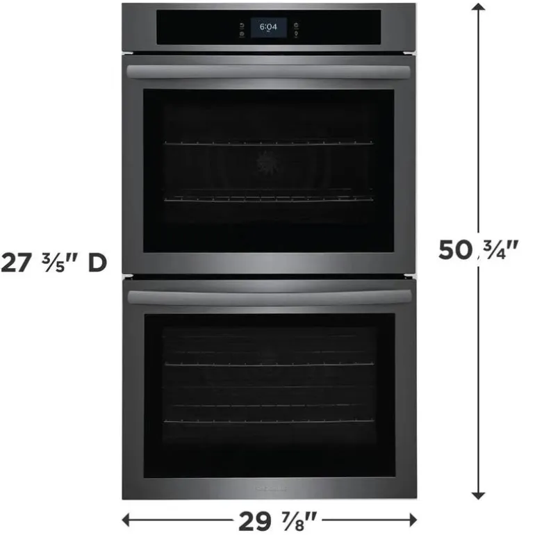 FRIGIDAIRE Double Built-in Wall Oven Black Stainless 30" Electric - FCWD3027AD