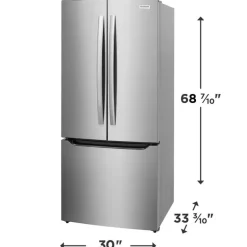 FRIGIDAIRE GALLERY 28,8 Cu ft 30 In Refrigerator Stainless Bottom Freezer, French door - GRFN2023AF