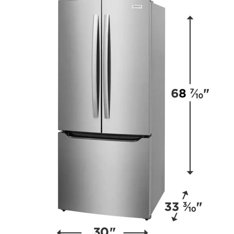 FRIGIDAIRE GALLERY 28,8 Cu ft 30 In Refrigerator Stainless Bottom Freezer, French door - GRFN2023AF