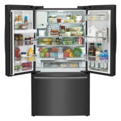 FRIGIDAIRE GALLERY 36 In 22,6 Cu Ft Refrigerator Black Stainless Bottom Freezer, French door - GRFC2353AD