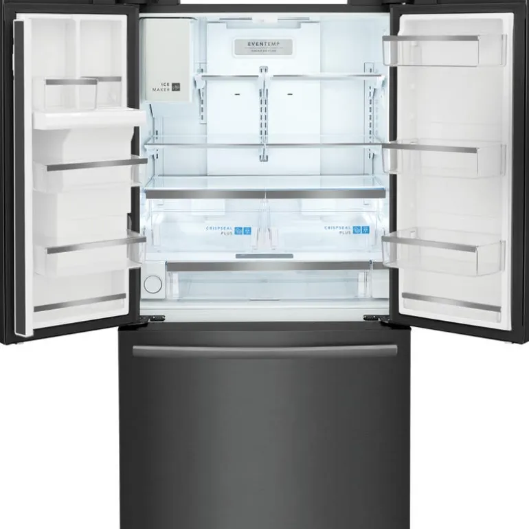 FRIGIDAIRE GALLERY 36 In 22,6 Cu Ft Refrigerator Black Stainless Bottom Freezer, French door - GRFC2353AD