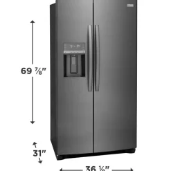 FRIGIDAIRE GALLERY 36 in 22,2 cu ft refrigerator Black Stainless Side by side - GRSC2352AD